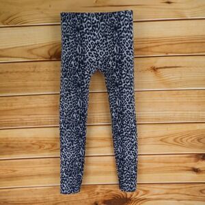 Minicci Leggings Womens L/XL Gray Cheetah Print Stretch Elastic Waist Athleisure